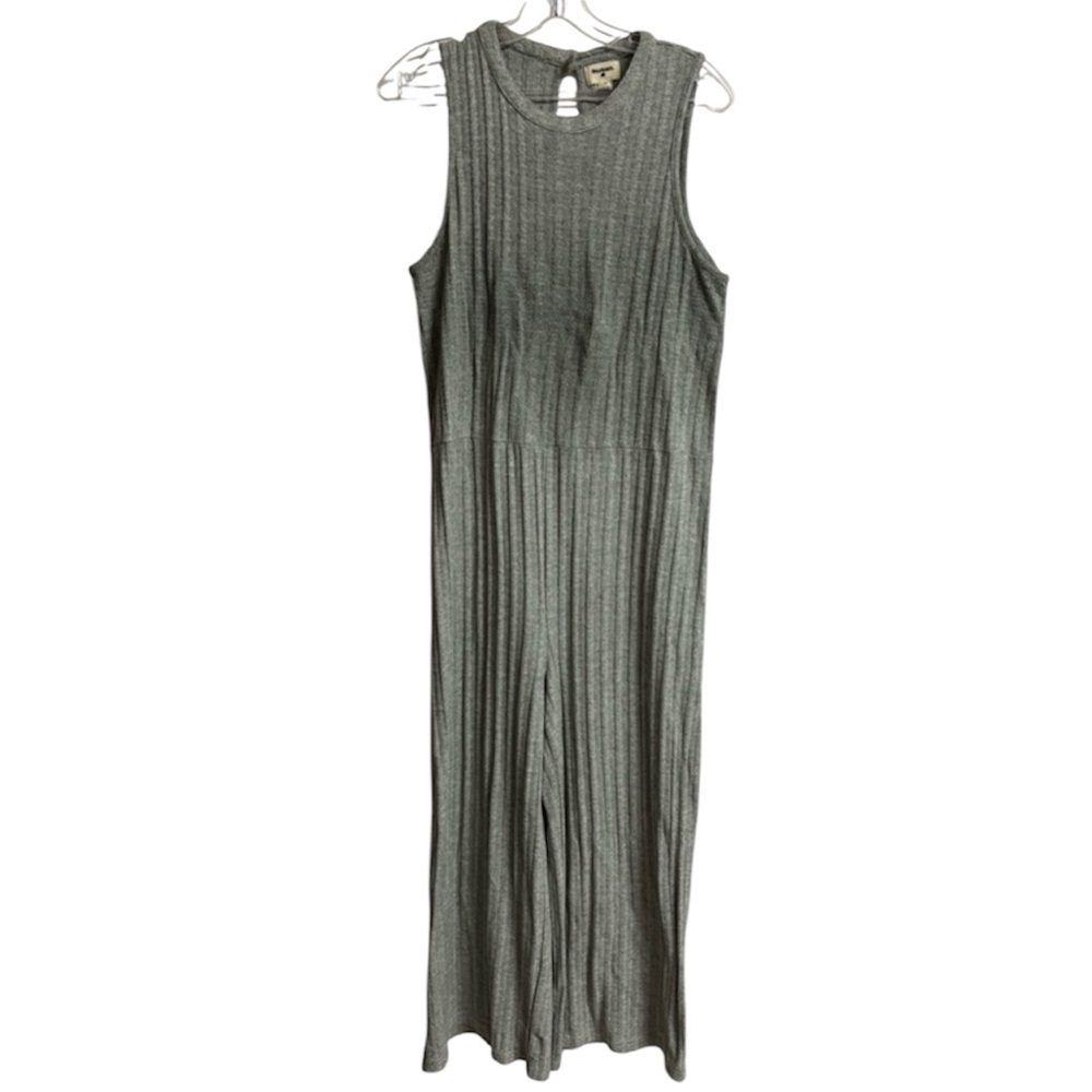 Cost Plus World Market Gray Ribbed Sleeveless Dress